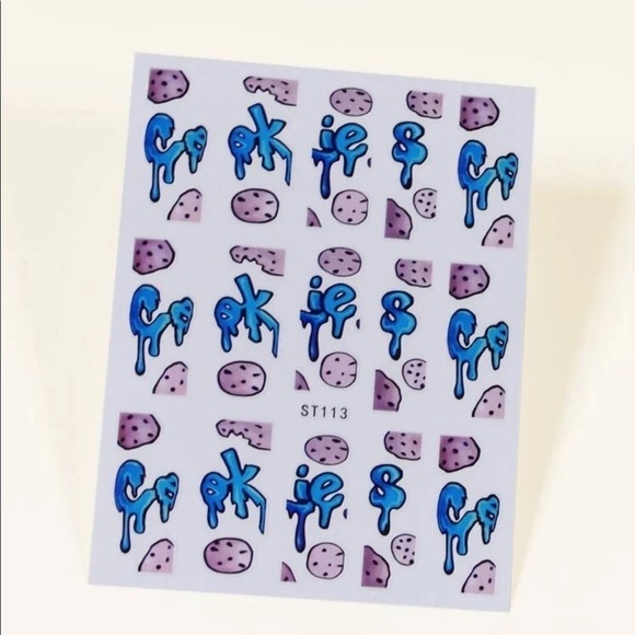 Chocolate Chip Cookies Press On Nail Decals - Picture 2 of 8